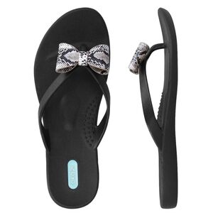 OKA B Cassina Bow Flip Flop Sandals, Sz 40 EU (Sz 10)